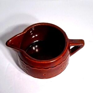 Vintage Grandmacore Marcrest Daisy Dot Brown Stoneware Creamer
